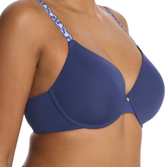 NATORI Pure Luxe Custom Coverage Contour Underwire Bra in Ink/Blue Mist Size 32D - Picture 3 of 7